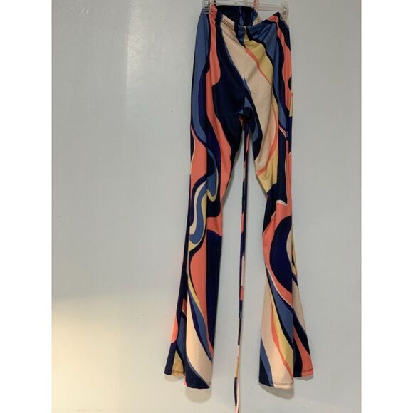 WOMEN'S CHERRY MELLOW PSYCHEDELIC SET OF PANTS AND TOP SIZE SMALL JUVENILE STYLE - Picture 3 of 11